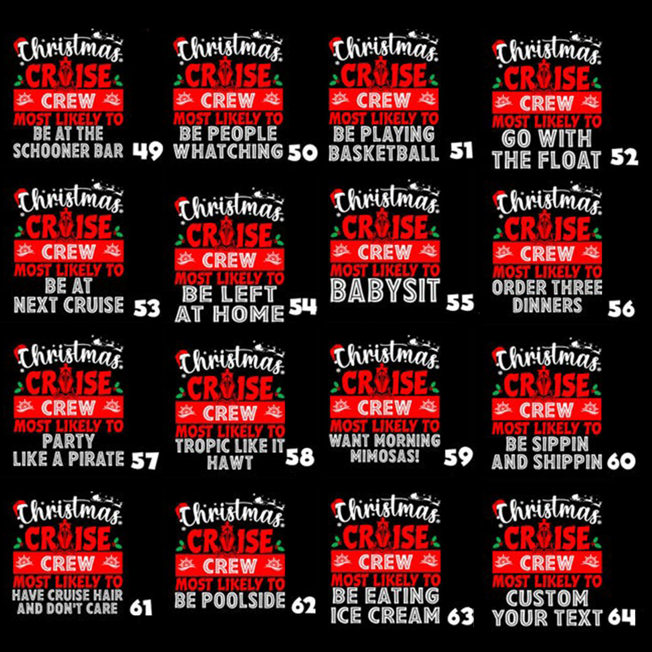 Personalized Christmas Cruise Crew Family Matching Pajamas