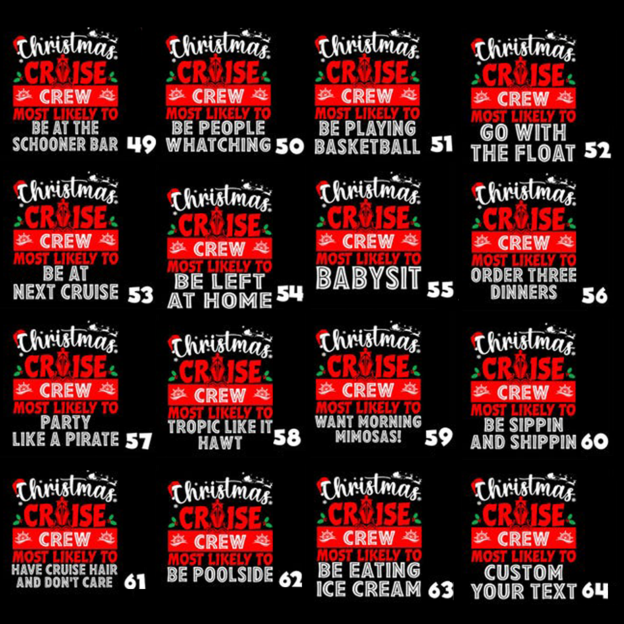 Personalized Christmas Cruise Crew Family Matching Pajamas