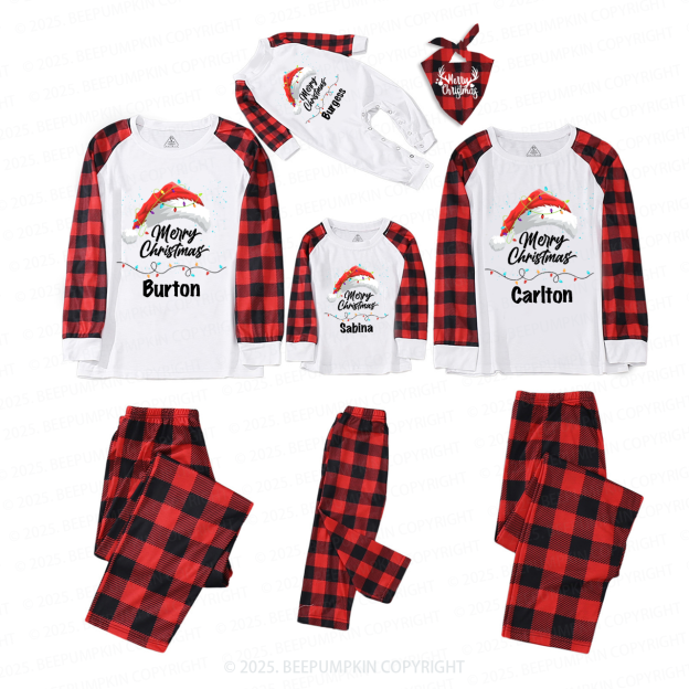 Personalized Merry Lights & Cheer Christmas Family Matching Pajamas