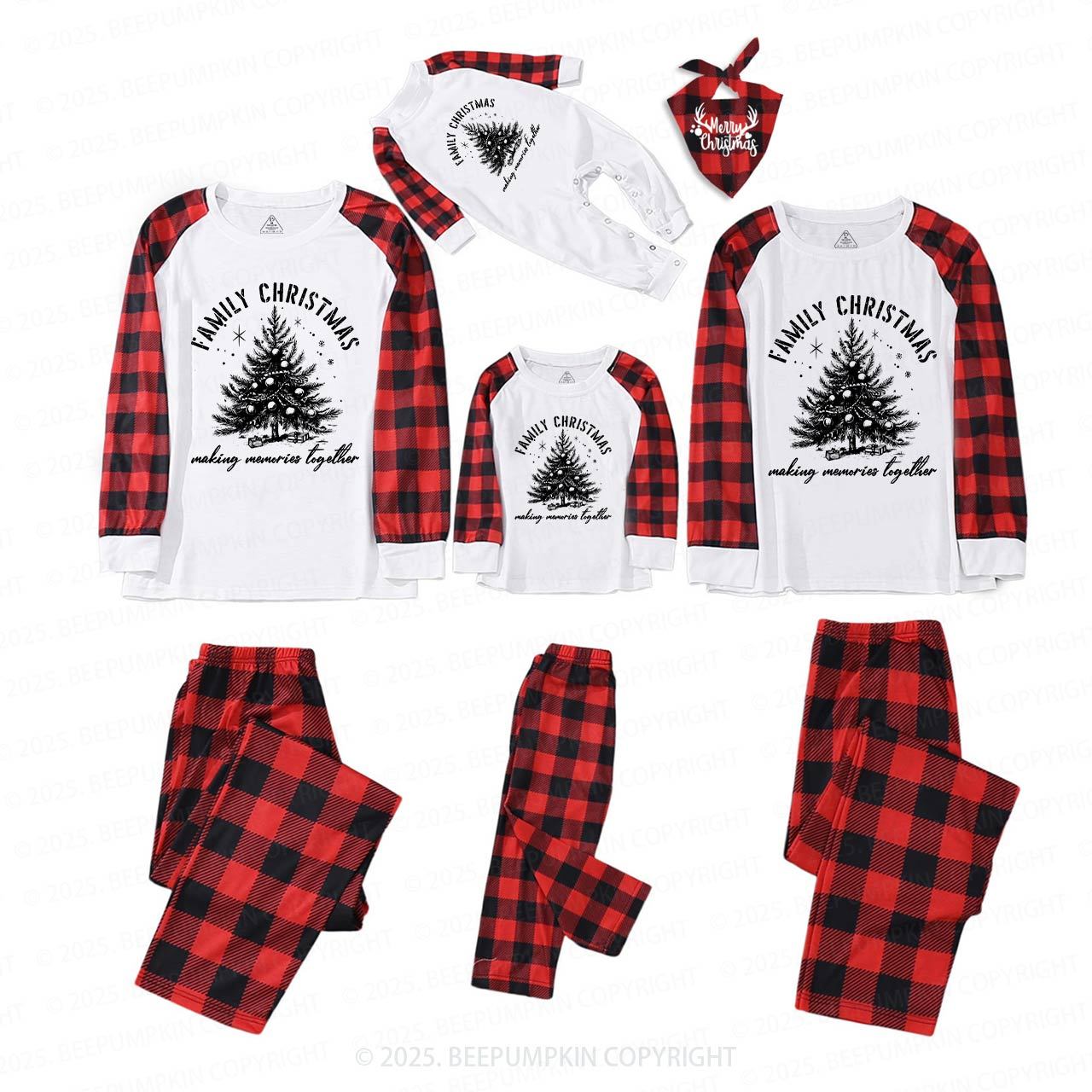 Warm Christmas Tree Family Matching Pajamas