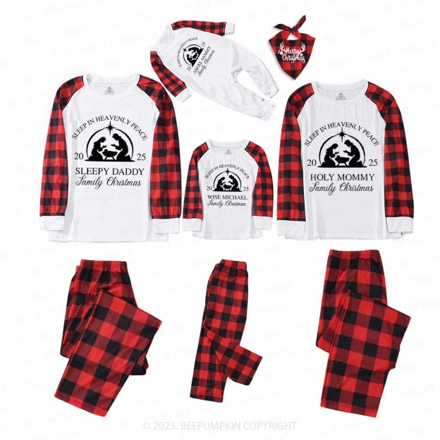 Personalized Faith Based Christmas Family Matching Pajamas