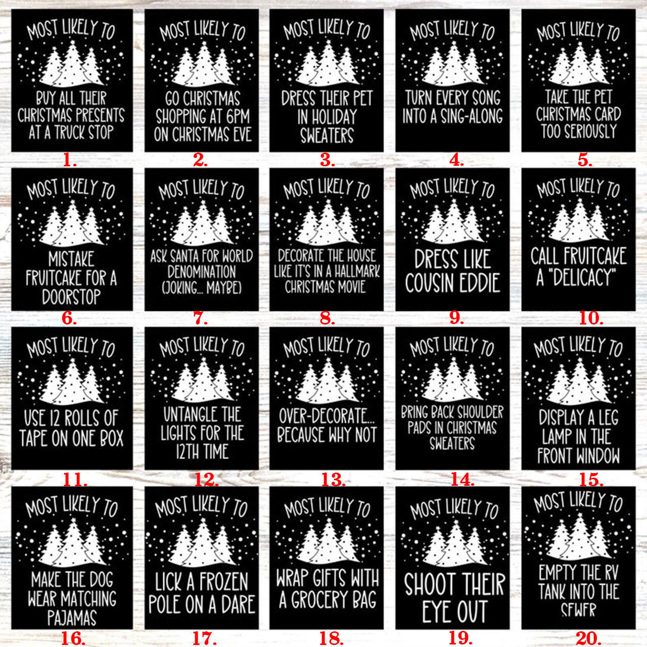 40 Most Likely To Christmas Family Matching T-Shirts Beepumpkin