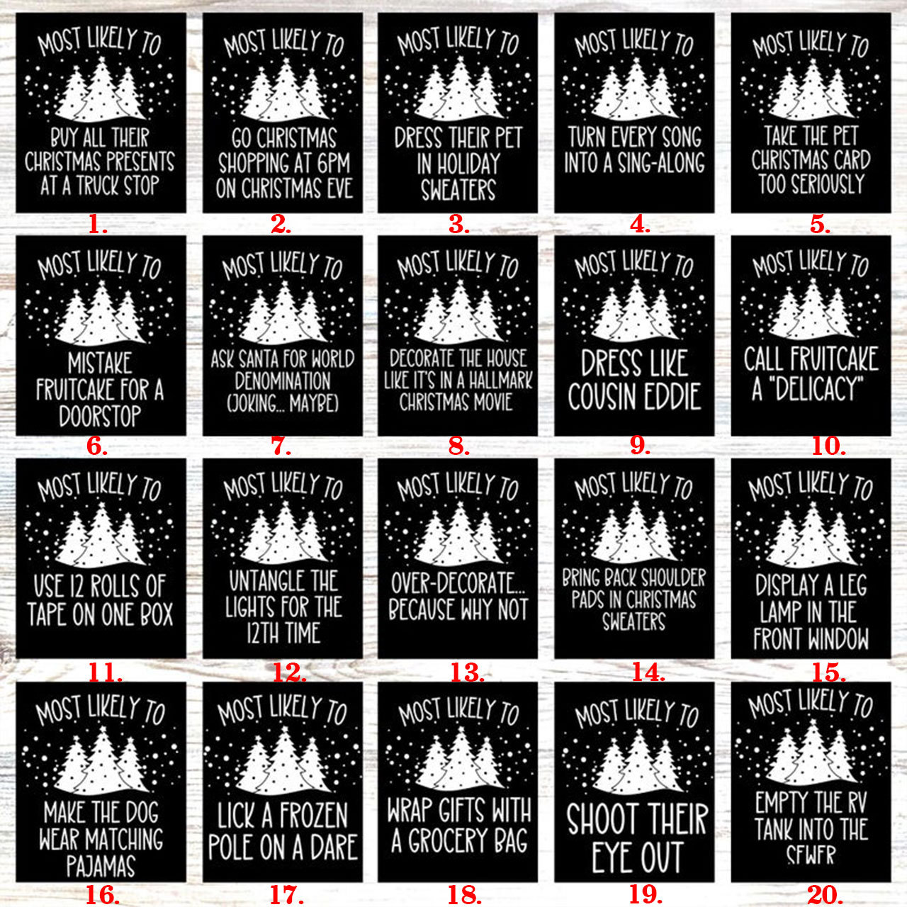 40 Most Likely To Christmas Family Matching T-Shirts Beepumpkin