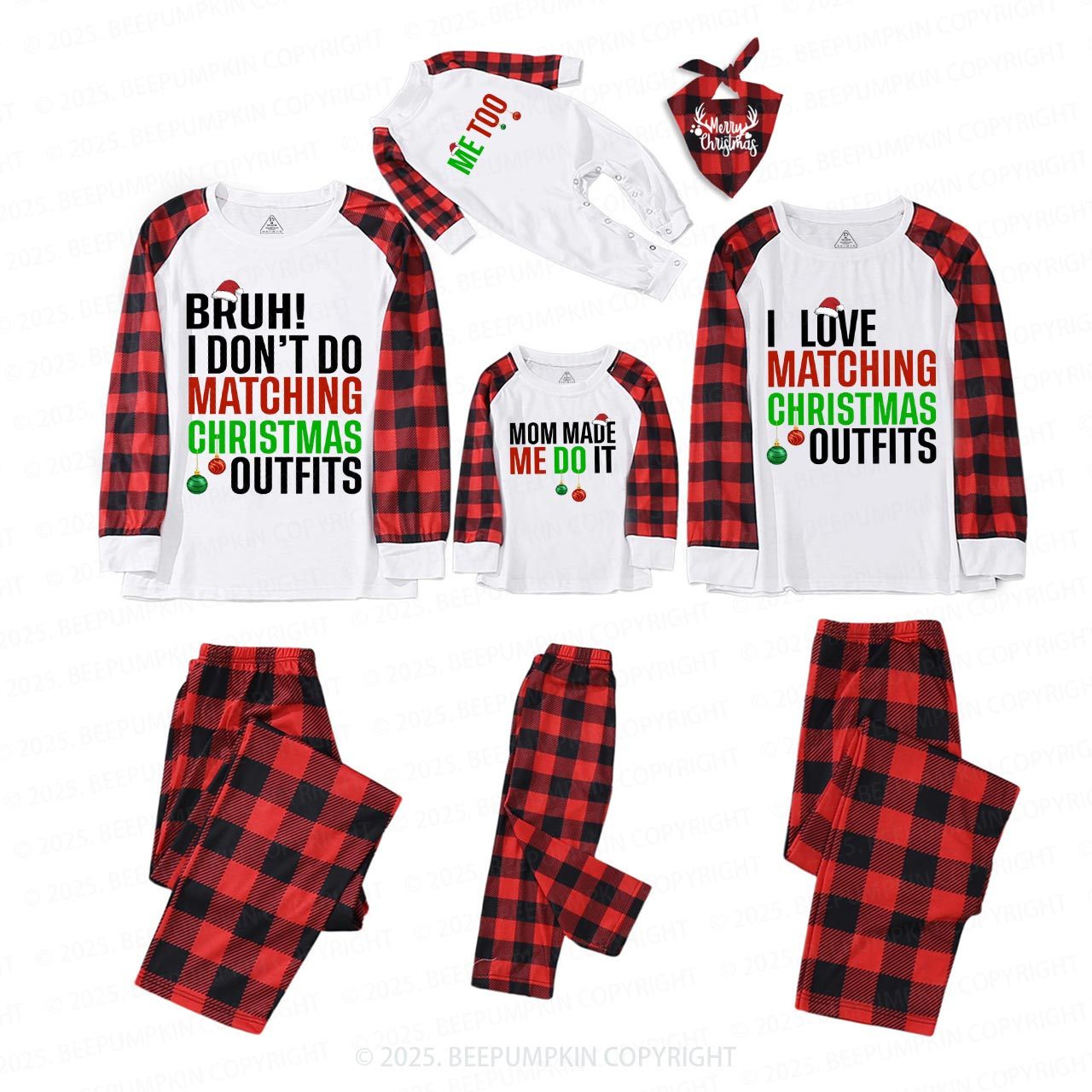 Personalized I Don't Do Matching Outfits Family Matching Pajamas
