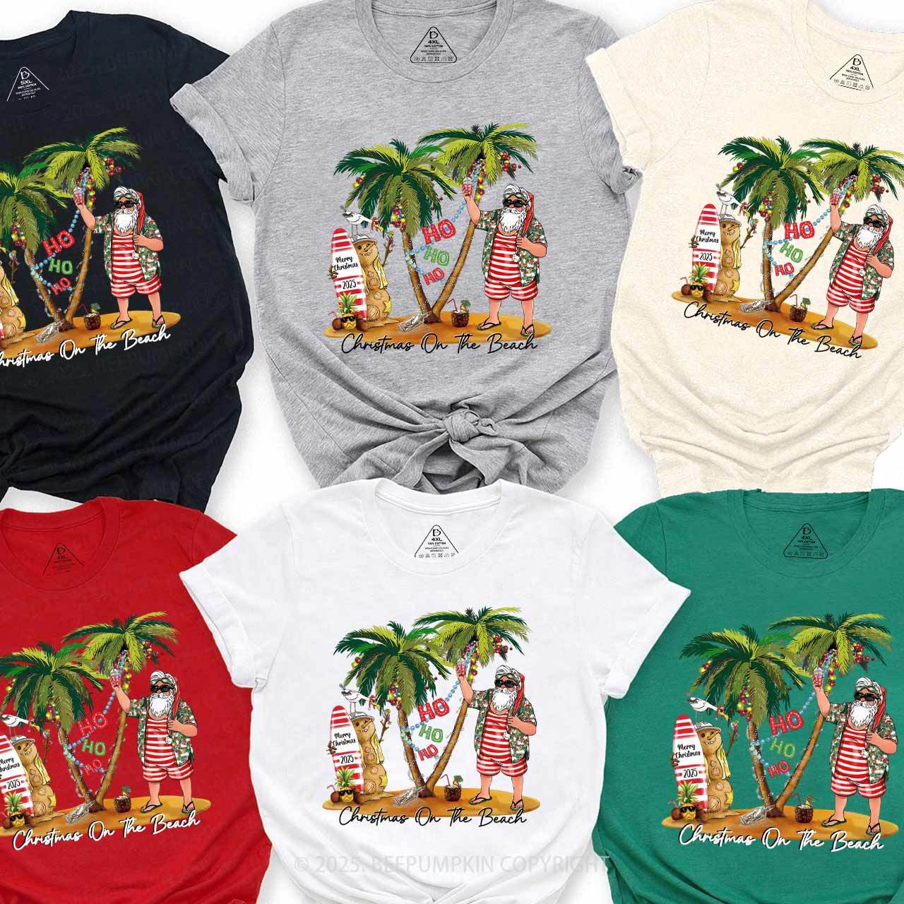 2025 Christmas Beach Family Matching T-Shirts Beepumpkin