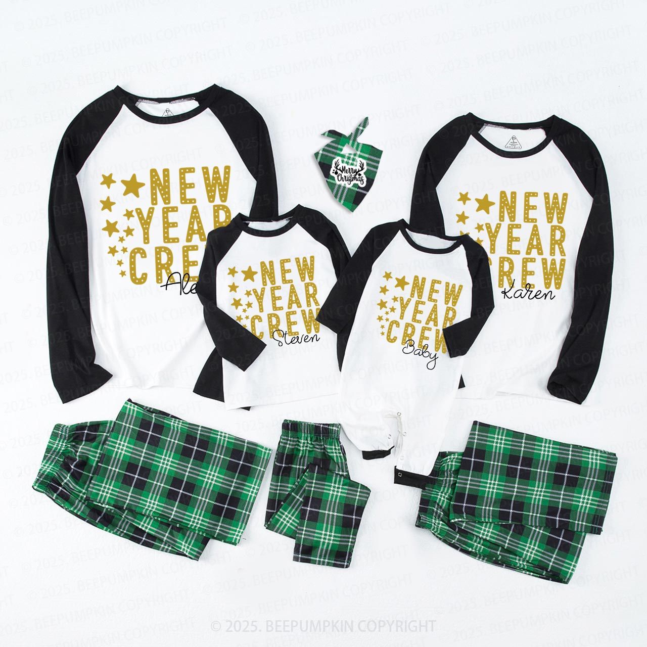 Personalized New Year Crew Family Matching Pajamas