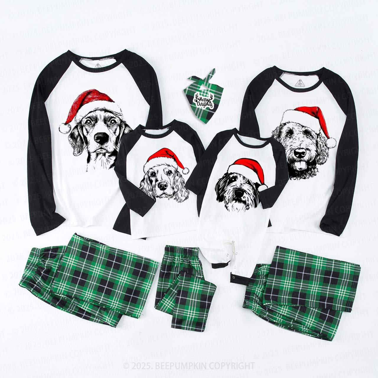 Personalized Santa Paws Dog Breed Family Matching Pajamas