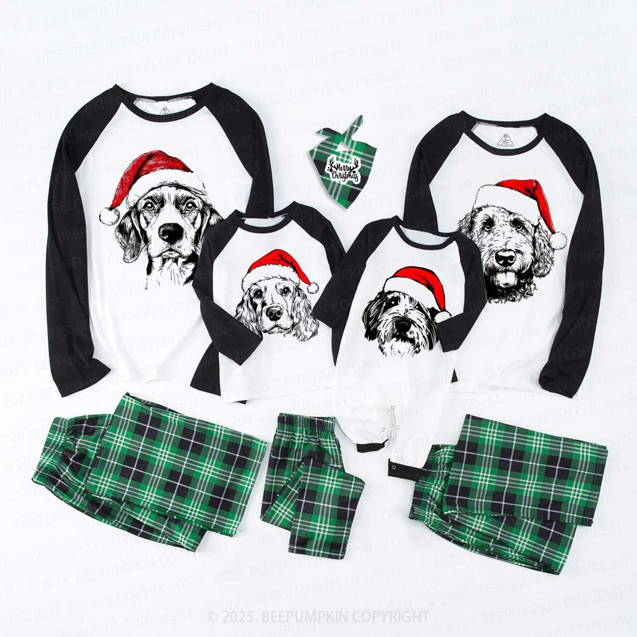 Personalized Santa Paws Dog Breed Family Matching Pajamas