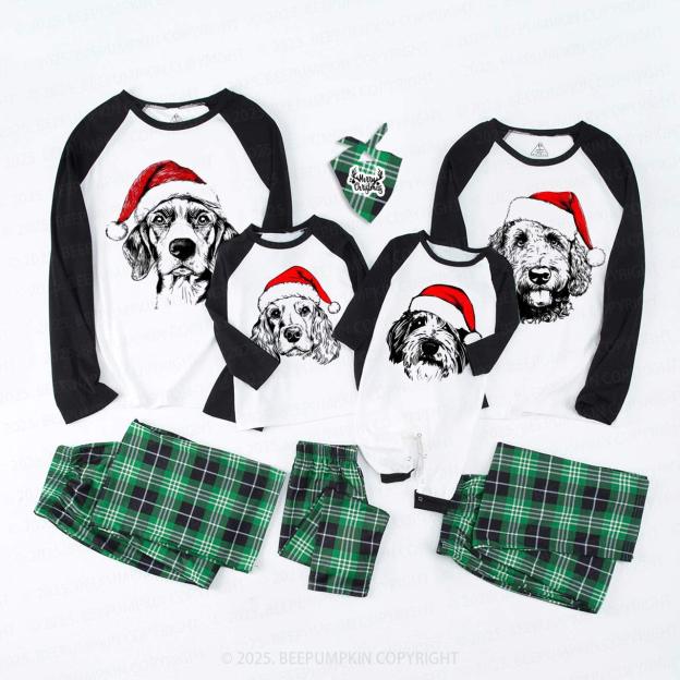 Personalized Santa Paws Dog Breed Family Matching Pajamas