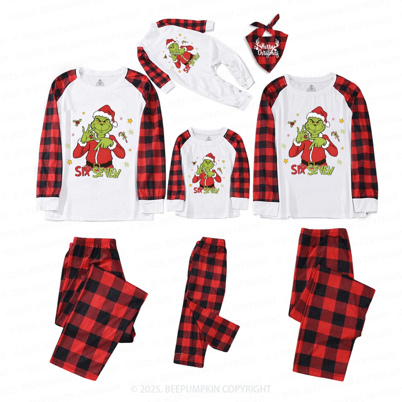 Seven Meme Xmas Family Matching Pajamas