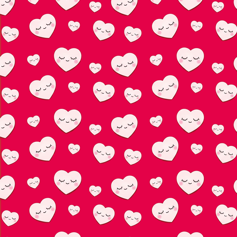 Smiling Hearts Red All-Over Print Mom&Me Cuffed Pajama Sets