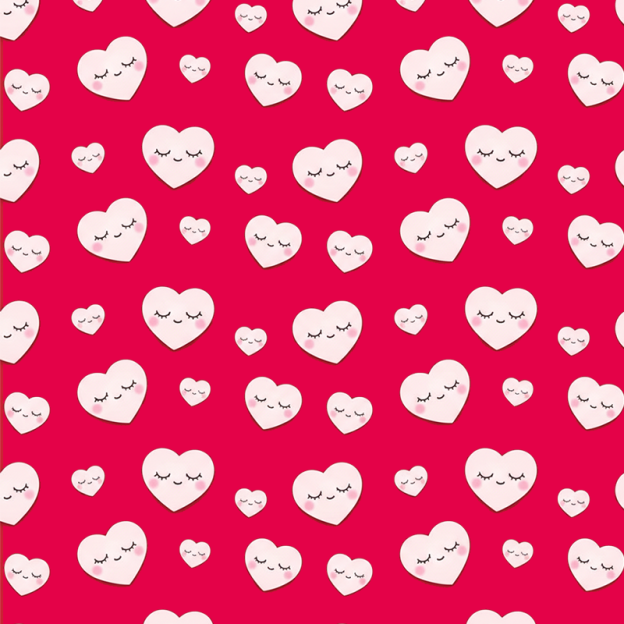 Smiling Hearts Red All-Over Print Mom&Me Cuffed Pajama Sets