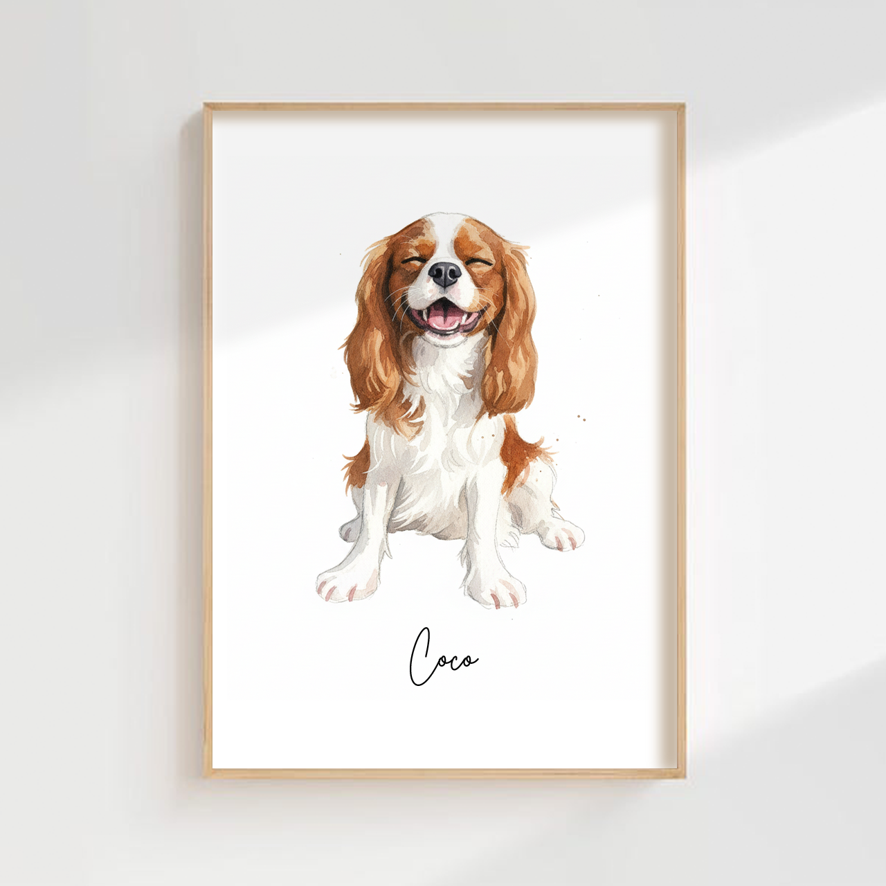 Personalized Watercolor Pet Portrait Digital Nursery Wall Art