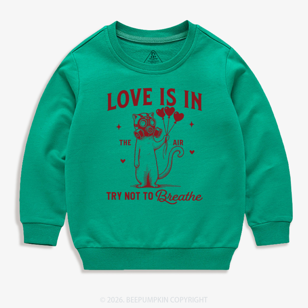 Love is in The Air Try Not To Breathe Kid's Sweatshirt