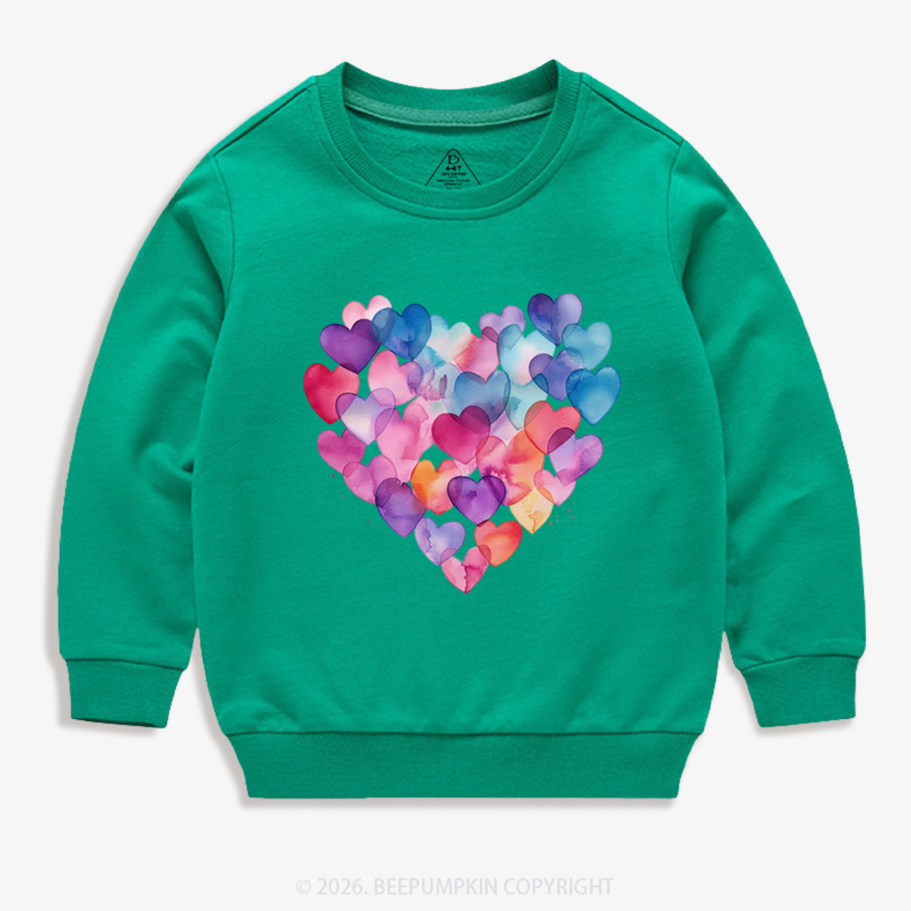 Layered Hearts Valentine's Day Kid's Sweatshirt