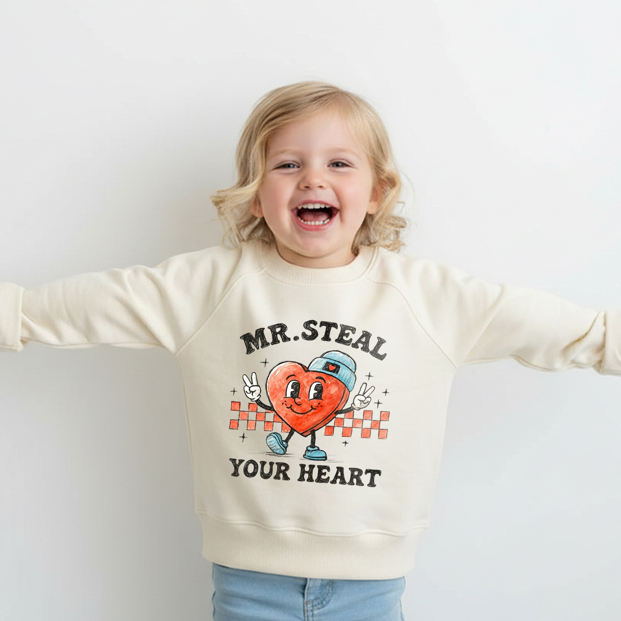 Mr. Steal Your Heart Valentine's Day Kid's Sweatshirt