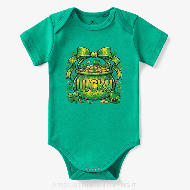 Lucky Shamrock Coquette St. Patrick's Day Bodysuit