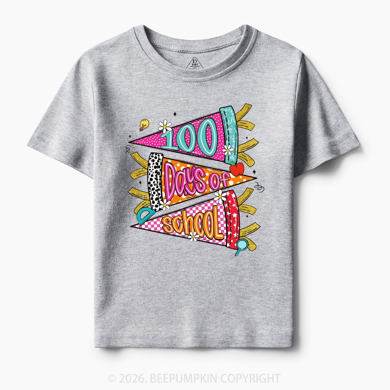 100 Days of School Coquette Bow Pencil Toddler&Kid's Tees