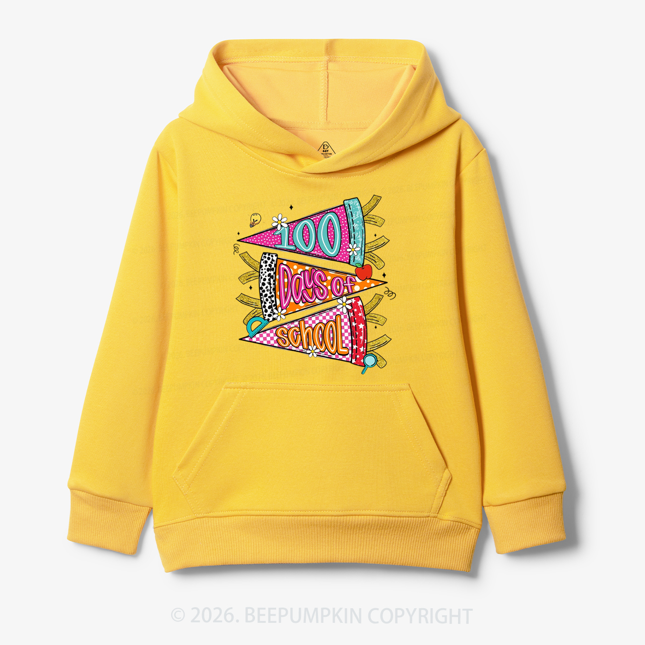 100 Days of School Coquette Bow Pencil Toddler&Kid's Hoodies