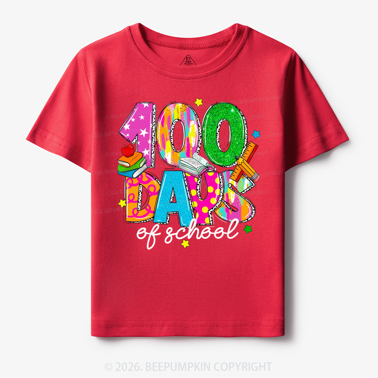 Bright & Fun 100 Days of School Toddler&Kid's Tees