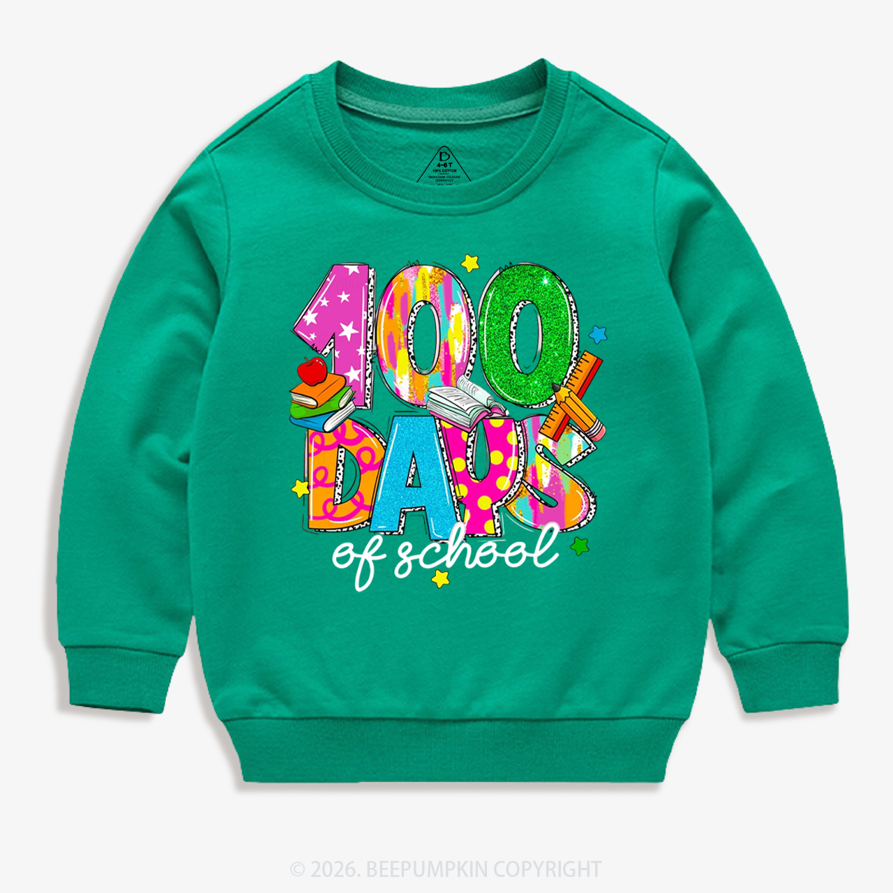 Bright & Fun 100 Days of School Toddler&Kid's Sweatshirt