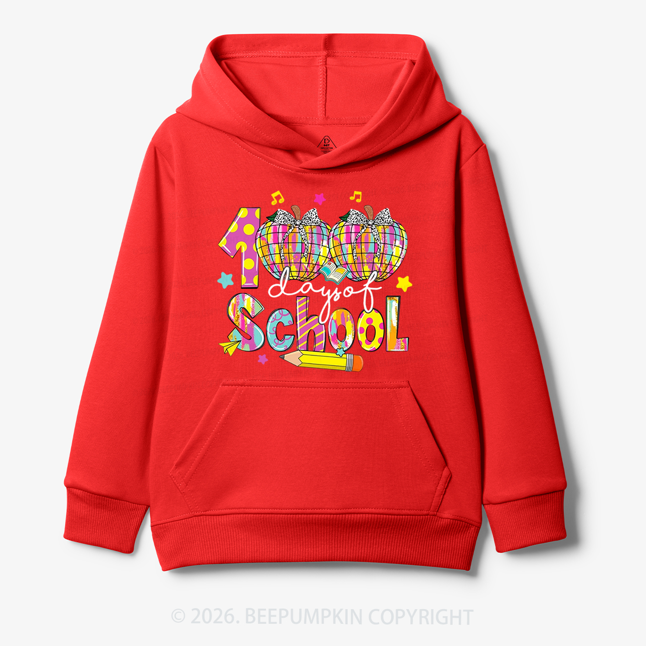 Bow & Plaid 100 Days of School Toddler&Kid's Hoodies