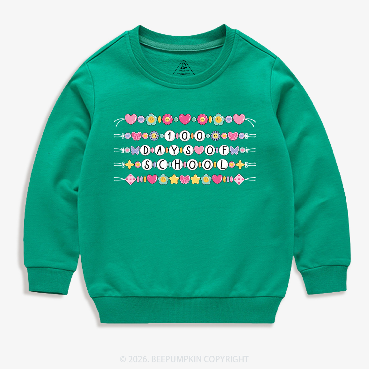 100 Days of School Beaded Bracelet Toddler&Kid's Sweatshirt