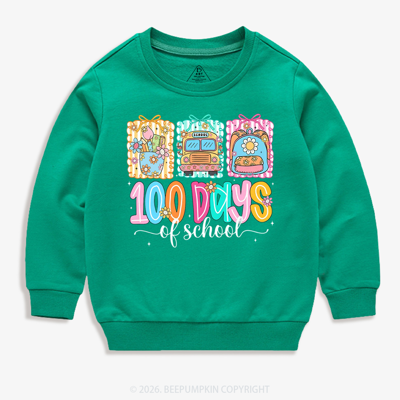 Classroom Art 100 Days of School Toddler&Kid's Sweatshirt