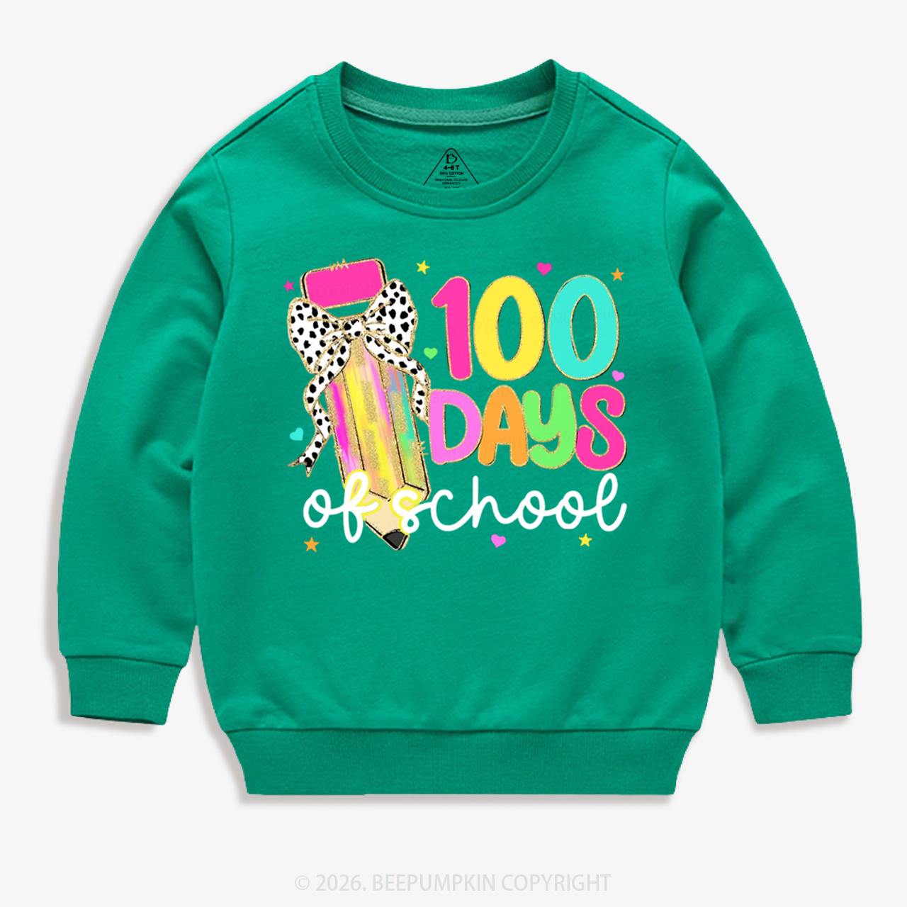 Pink Pencil Celebration 100 Days of School Toddler&Kid's Sweatshirt