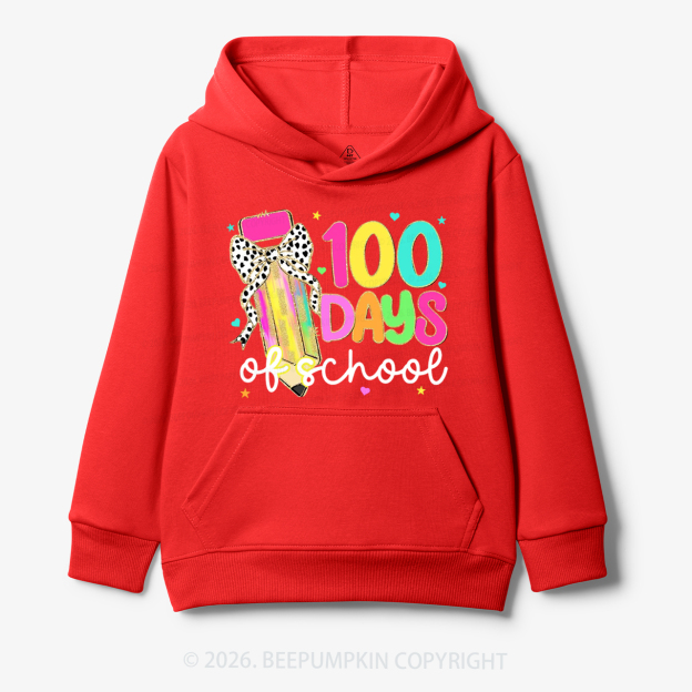Pink Pencil Celebration 100 Days of School Toddler&Kid's Hoodies