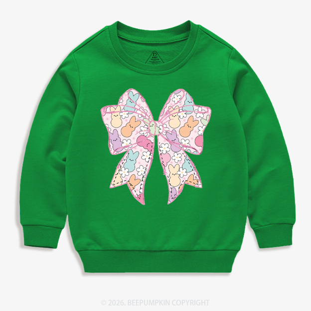 Easter Coquette Bunny Bow Kid's Sweatshirt
