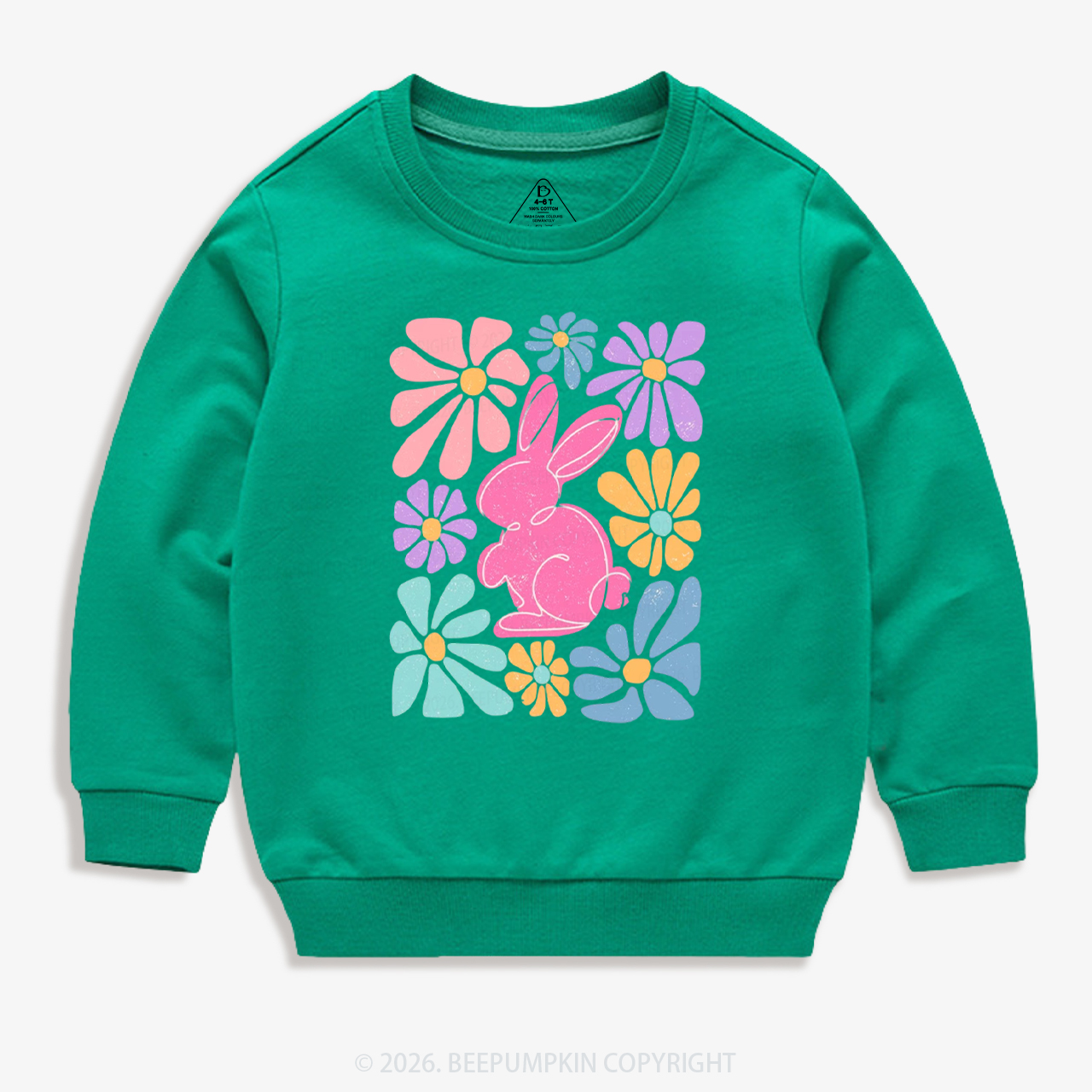 Easter Bunny Floral Kid's Sweatshirt