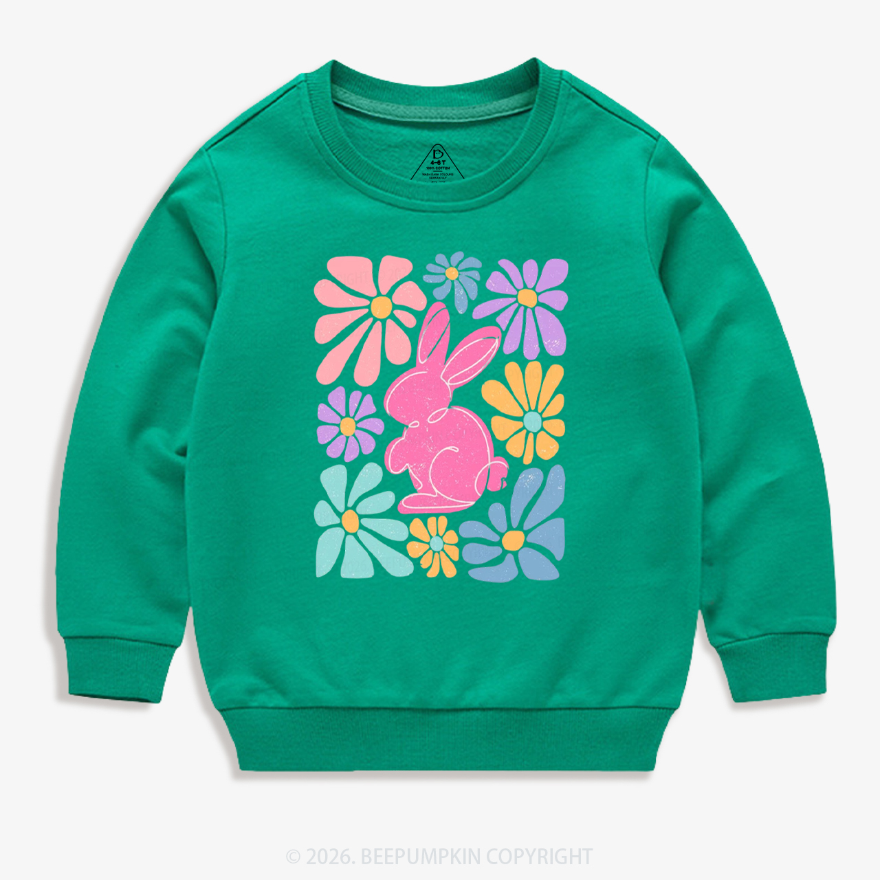 Easter Bunny Floral Kid's Sweatshirt