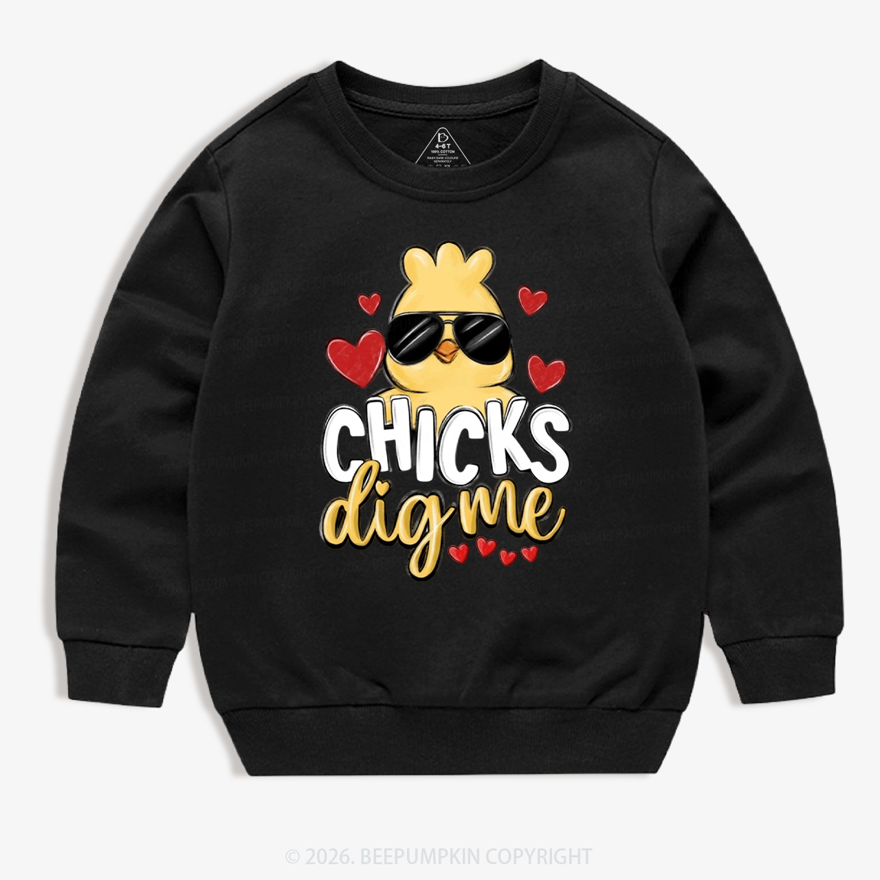 Chicks Dig Me Easter Kid's Sweatshirt