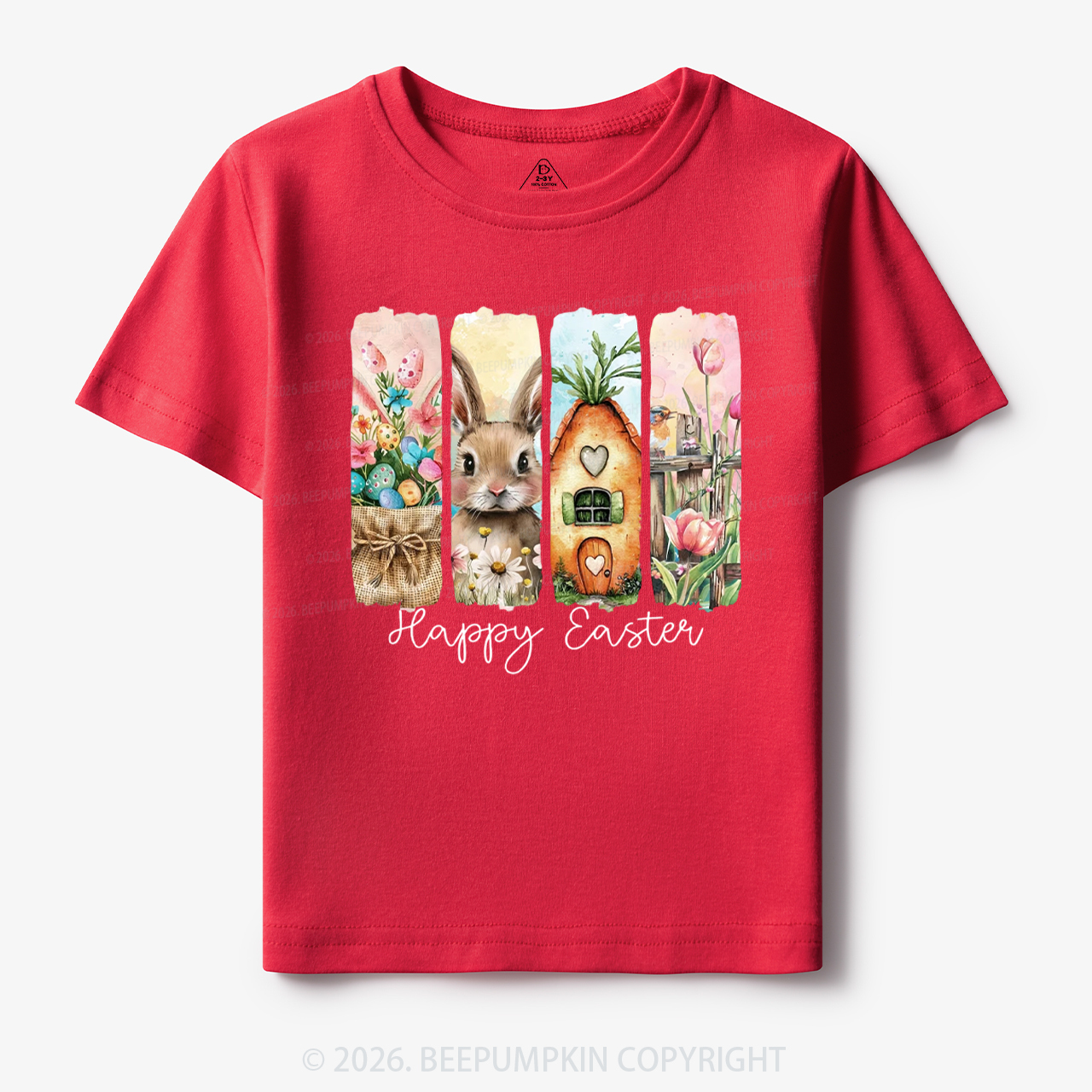 Happy Easter Floral Spring Toddler&Kid's Tees