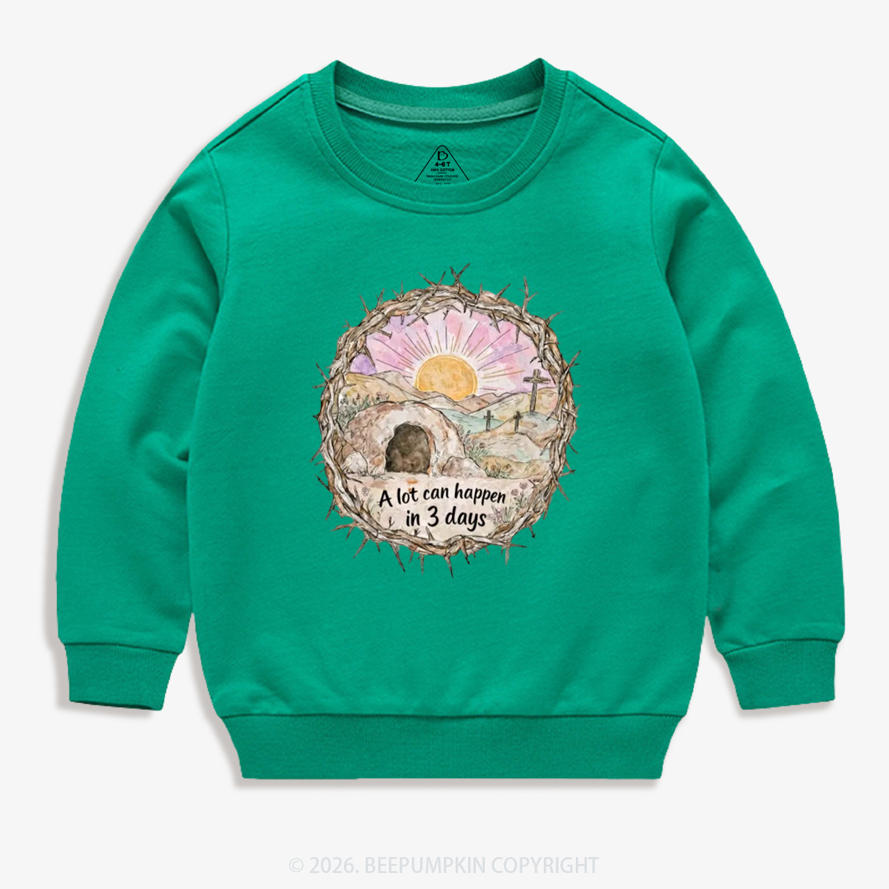 A Lot Can Happen in 3 Days Christian Kid's Sweatshirt