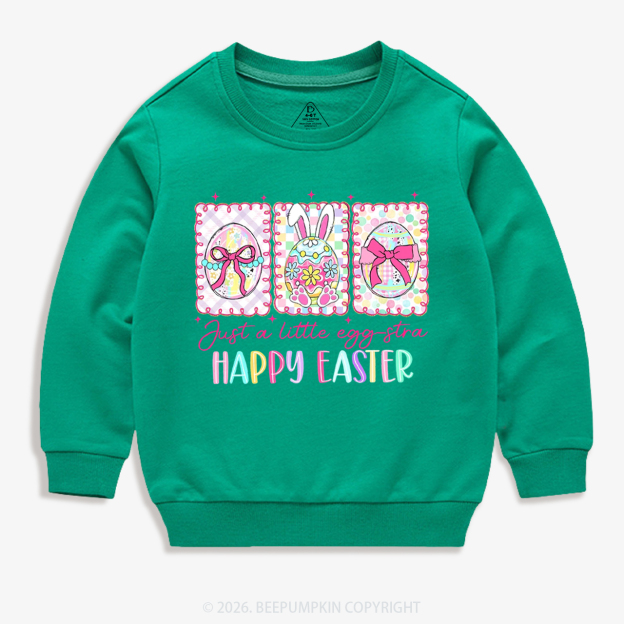 Just A Little Egg Star Easter Kid's Sweatshirt