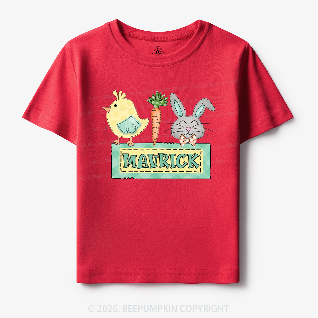 Personalized Name Easter Bunny Carrot Toddler&Kid's Tees