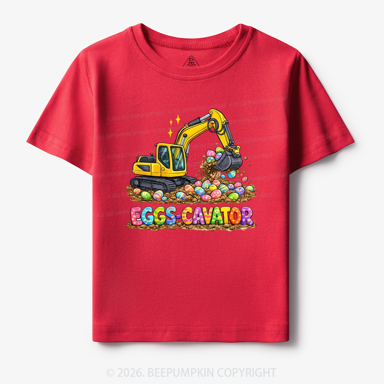 Eggs-Cavator Excavator Easter Toddler&Kid's Tees