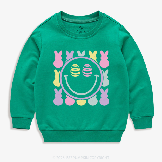 Easter Smiley Chilling Peeps Kid's Sweatshirt