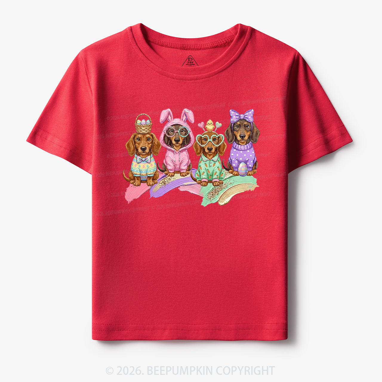 Easter Dog Cute Dachshund Toddler&Kid's Tees