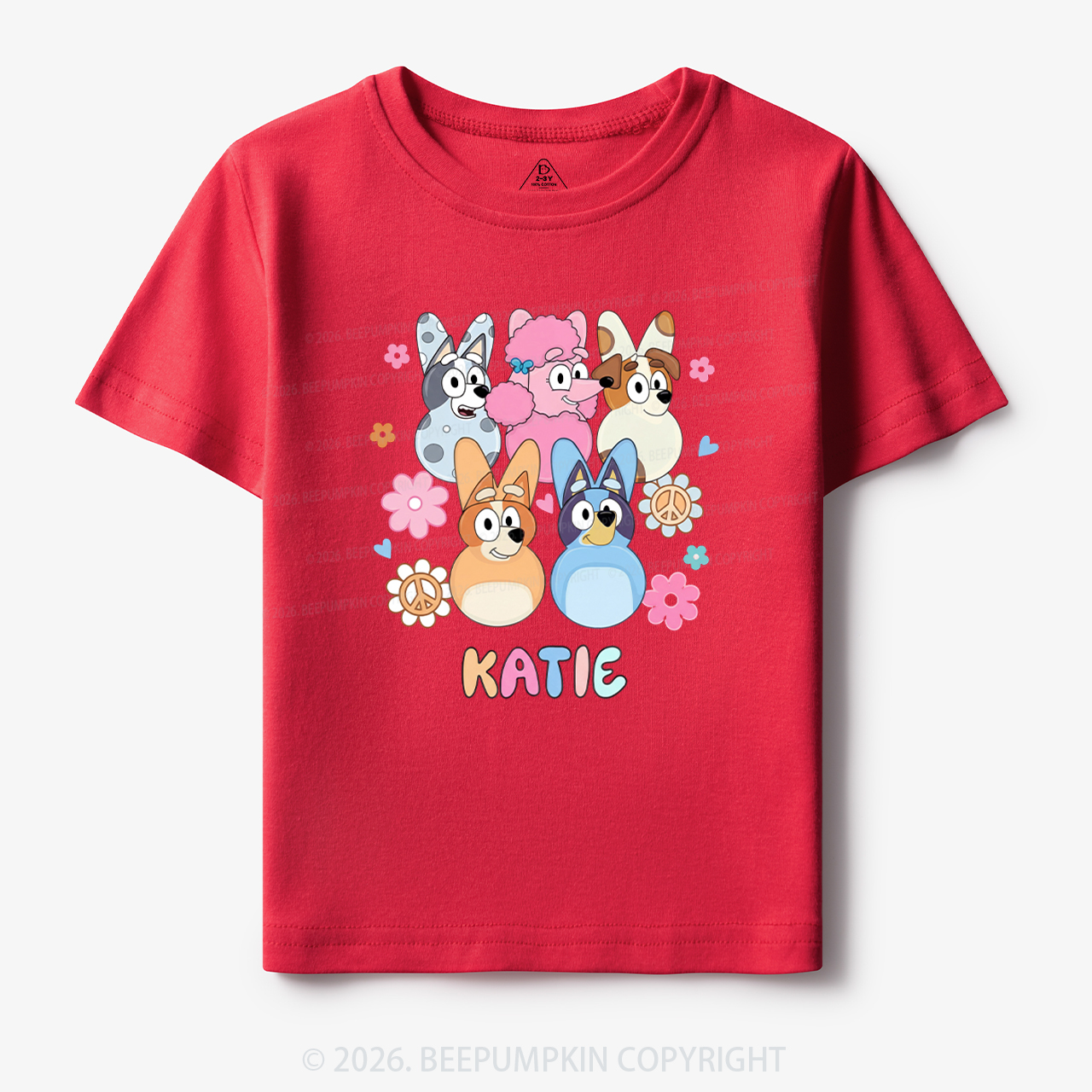 Personalized Cartoon Dog Easter Toddler&Kid's Tees