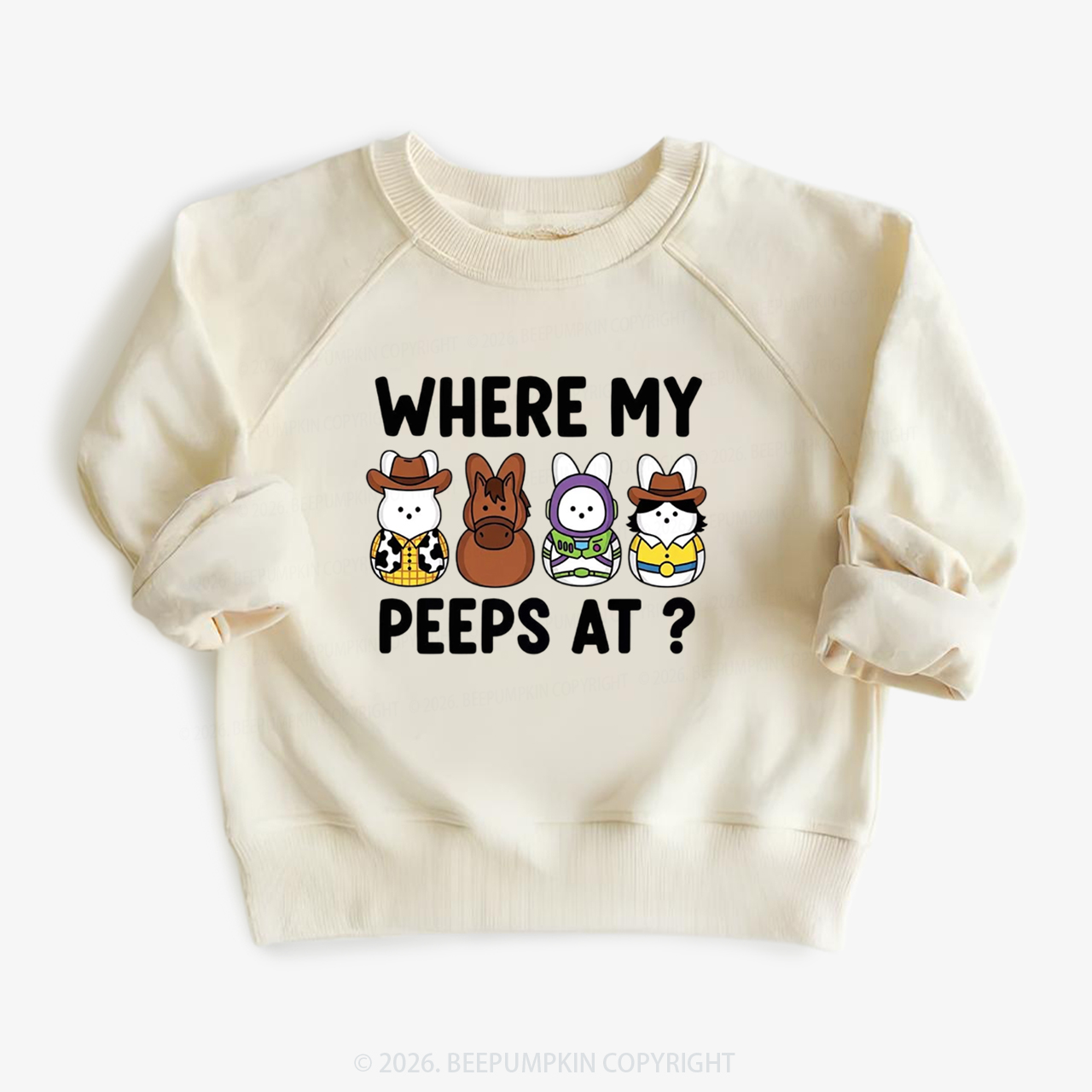 Where My Peeps At Easter Kid's Sweatshirt