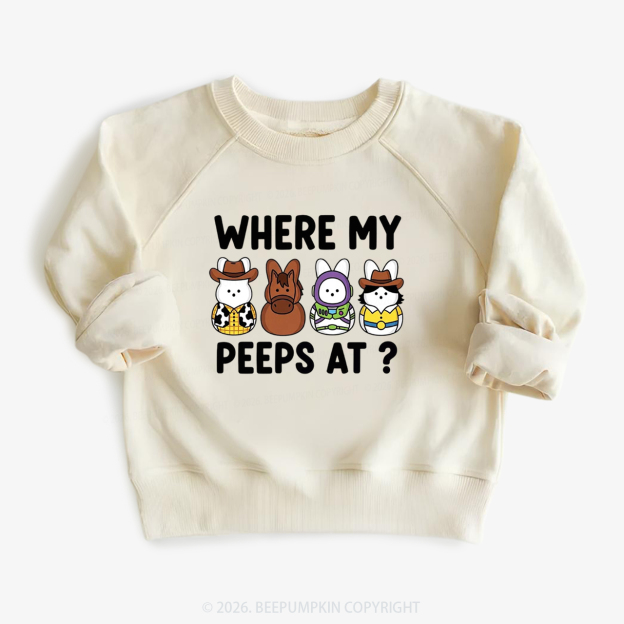 Where My Peeps At Easter Kid's Sweatshirt