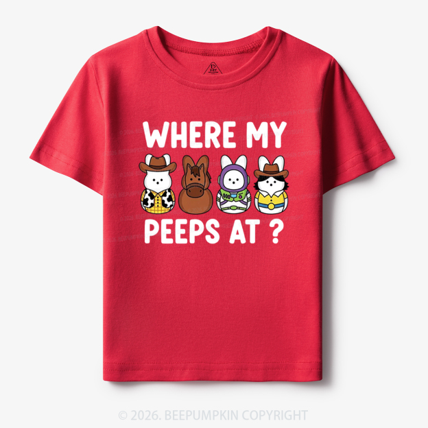 Where My Peeps At Easter Toddler&Kid's Tees
