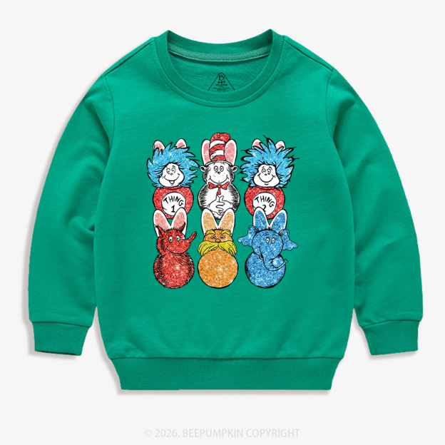 Easter Peeps Cartoon Kid's Sweatshirt