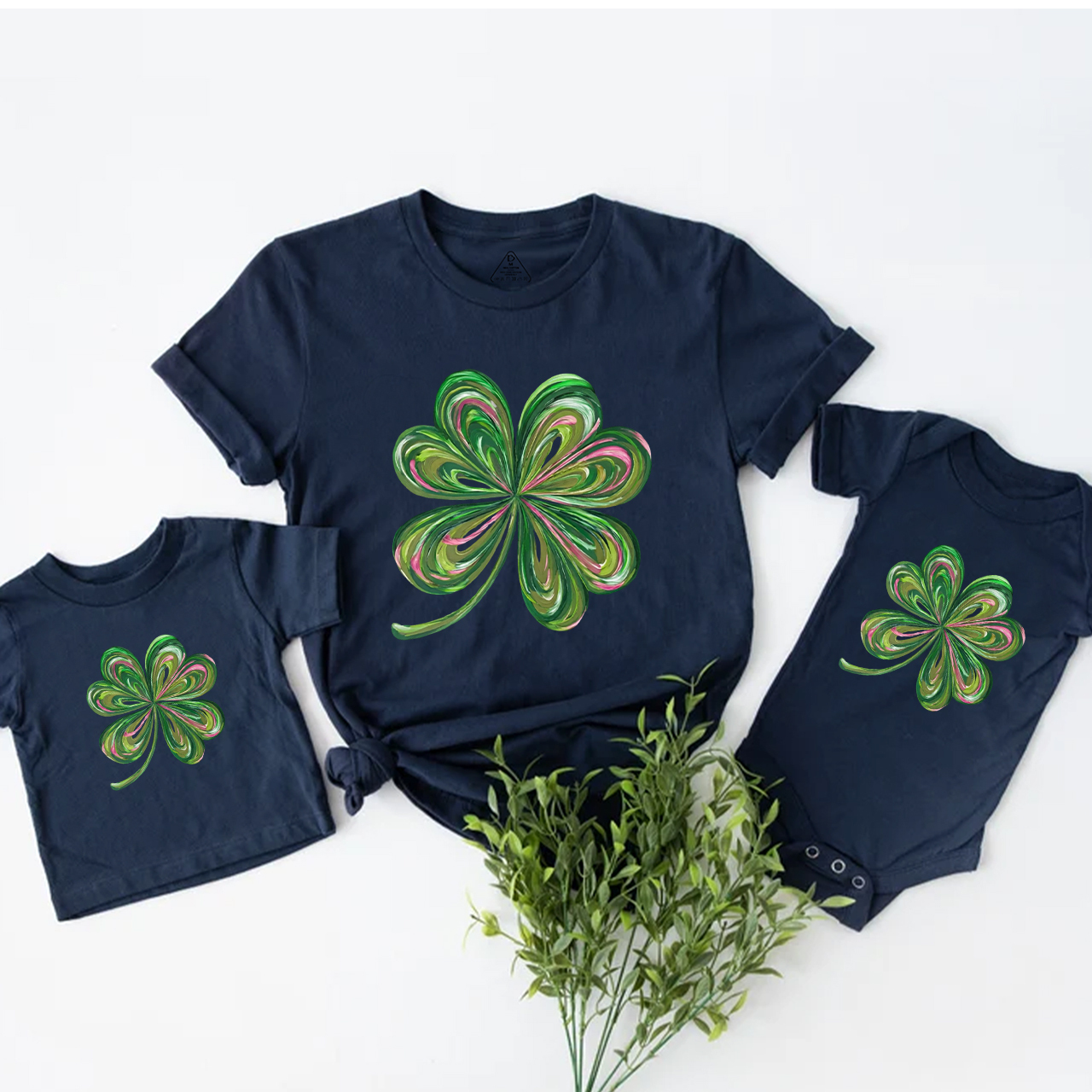 Lucky Shamrock Saint Patrick's Party Mom&Me Matching T-Shirts