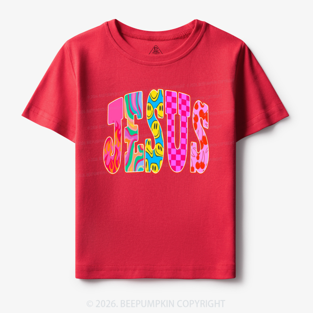 Jesus Loves Me Retro Colorful Toddler&Kid's Tees