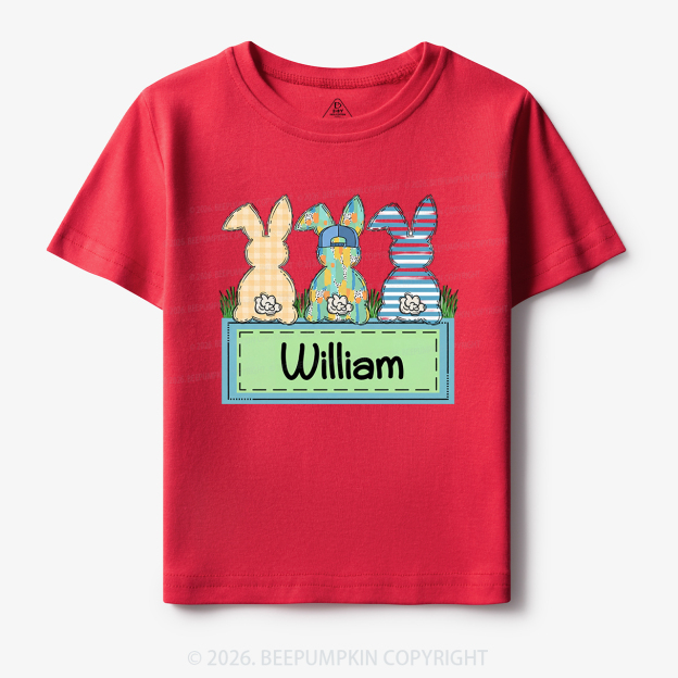 Personalized Name Retro Happy Easter Toddler&Kid's Tees