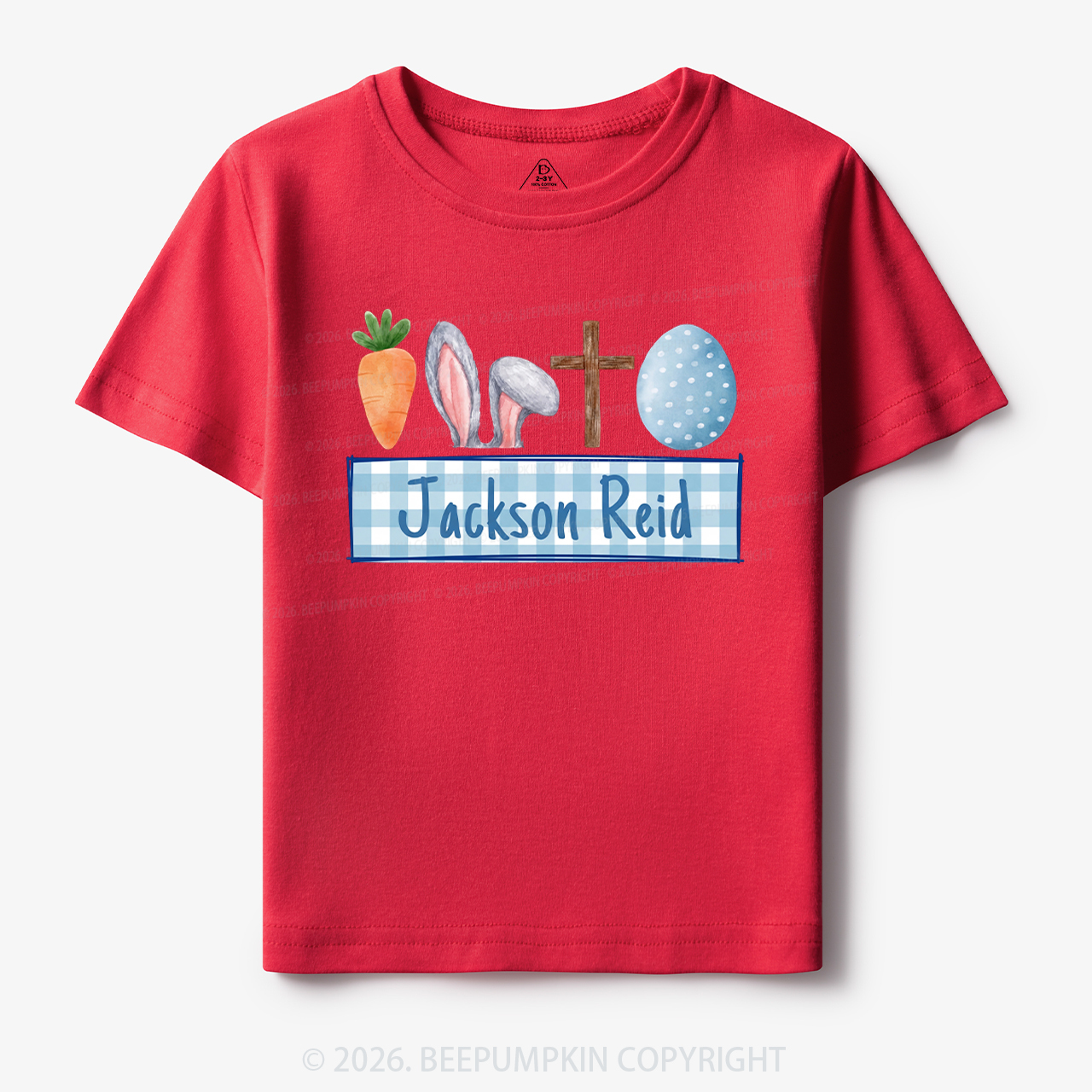 Personalized Watercolor Easter Bunny Name Toddler&Kid's Tees
